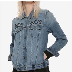 Disney Pumpkin King Denim Jean Jacket from Hot Topic